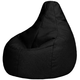 icon Sitzsack Sessel Gaming Stuhl mit Rückenlehne aus Techmesh „Dalton“, Sitzsack XXL, Gaming Sitzsack, Made in Germany, Erwachsene & Kinder schwarz