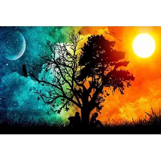 AmsoAn Tund Nacht Paar 1500 Teile Holzpuzzle Puzzlespiele Puzzle Lernspiele/2000Pcs
