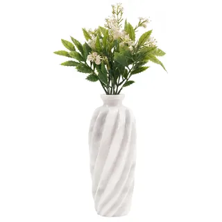 Radicaln Marmor-Blumenvase, 25,4 cm, weiß, handgefertigt, Premium-Blumentopf für Innenbereich, Gartendekoration, Heimbüro-Stil, Muttertagsdekoration und frische oder künstliche Blumen