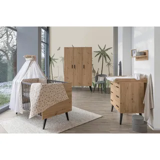 Schardt Baby-/Kinderzimmer-Set Morris Oak 3-teilig Artisan/Anthrazit