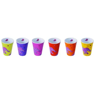 6 Espressobecher mit Elefant Motiv - Kashmir - Paisley - Espresso