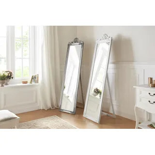 Dekospiegel OTTO HOME "King, Ganzkörperspiegel Barock Antikstil", silber (silberfarben), B:45cm H:180cm T:6cm, Glas, Spiegel, Standspiegel mit aufwendigen Verzierungen, HxB: 180x45 cm