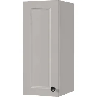 Hängeschrank NOBILIA ""Cascada", Ausrichtung wählbar, vormontiert", grau (front: lacklaminat steingrau, korpus: steingrau), B:30cm H:72cm T:37,2cm, Schränke, in drei Breiten: 30, 40 und 60 cm, mit Soft-Close-Funktion