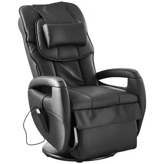 Cantus Massagesessel, Schwarz, Metall, Kunststoff, Kombination Echtleder/Lederlook, Spaltleder, 80x117x114 cm, Lederauswahl, erweiterbar (Typenauswahl), Relaxfunktion, Massagefunktion, Wohnzimmer, Sessel, Massagesessel