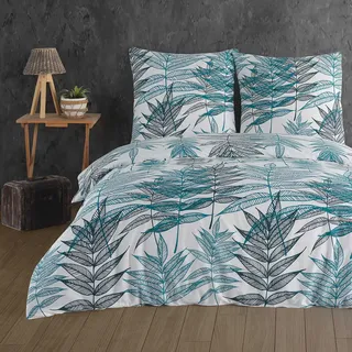 Buymax Bettwäsche 135x200 cm 4-teilig – Bettwäsche Set Renforcé 100% Baumwolle, 2 x Bettbezug 135x200 cm und 2 x Kissenbezüge 80x80 cm, Oeko-TEX, Reißverschluss, weich und atmungsaktiv