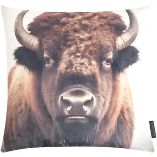Magma Kissenhülle Wild Animals 'Bison' 45 x 45 cm Braun