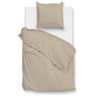 Bettwäsche ZO HOME "Linea-di-Satinado", forest, sand, B/L: 135cm x 200cm, , Mako-Satin, B/L: 80cm x 80cm, Mako-Satin, Obermaterial: 100% Baumwolle, Bettwäsche, hochwertiges Mako-Satin, Bettwäsche ab 135x200 cm.