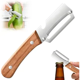 Sparschäler-Universalschäler Edelstahl für Obst & Gemüse, Multifunktionaler Gemüseschäler For Die Küche, 2-in-1 Edelstahl-Schäler mit Flaschenöffner (1 PCS)