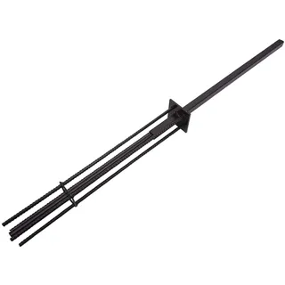 Mendler Sichtschutzzaunpfosten  schwarz WPC 2 St.