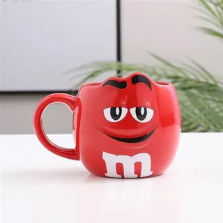 Mm Bean Cartoon-tasse, Niedliche Schokoladen-mm-bean-wassertasse, Kreative Tasse, Kaffeetasse Mit Cartoon-gesicht, Große Wassertasse Für Paare Jkw