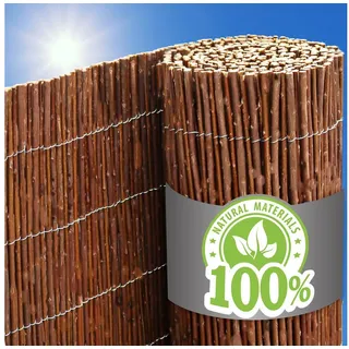 urfence Sichtschutzmatte 140 x 600 cm Braun Weide