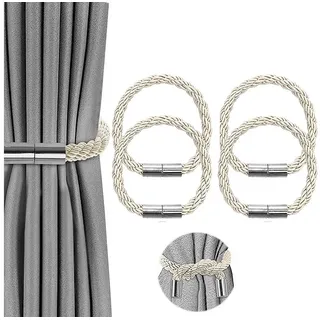 Agger Raffhalter Magnetische Vorhang Raffhalter, Raffhalter für Vorhänge mit Magnet, (4-tlg), Raffhalter für Gardinen Halterung Vorhang Halter Gardinen zubehör