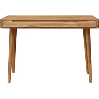 Nordic Story Schreibtisch Scandi (Eiche Natur) • Schreibtisch mit 1 große Schublade • Auch als Schminktisch, Computer-Tisch oder Konsole • Massivholz (Eiche) • 110 x 43 x 75 cm