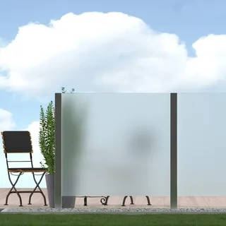 Bijon Sichtschutz Glas Terrassen, Windschutz Glaszaun, Garten