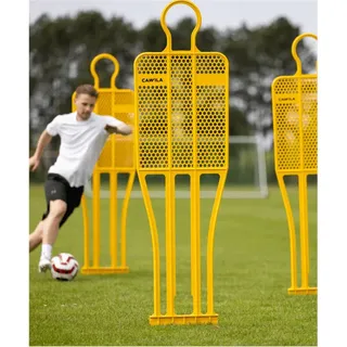 Cawila Trainingsdummy PRO 180cm Gelb | Freistoßdummy mit 4 Metallspitzen 