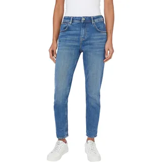Pepe Jeans Damen Jeans VIOLET Relaxed Fit Blau Wiser Vs3 Hoher Bund Reißverschluss 24W Regular