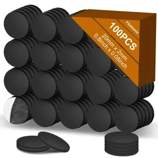 Flintronic 100 Stück Magnetband Selbstklebend, Mini Magnete mit Starker | Kleber, Selbstklebend Stark Magnetplatte, Runden Klebemagnete, Fliegengitter Magnet für Küche, Schule, Büro(20 x 2mm)