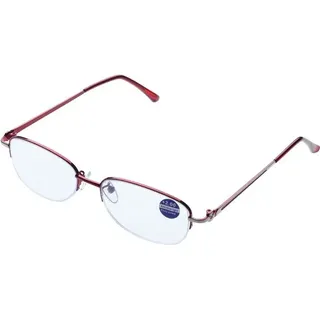 Halbrand Lesebrille 300d (Rot)