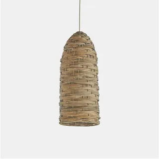 Mirabeau Lampenschirm Lampenschirm Melari braun, Pendelleuchte, Eng geflochtenes Rattan braun
