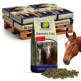 NATURE'S BEST Esparsette Cobs 12x15kg, getreidefrei, melassefrei, Heuersatz Pferde