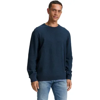 Tom Tailor Herren, Rundhals, Pullover STRUCTURED CREWNECK KNIT regular fit 1047570-38772 Real blau Blau twotone), M