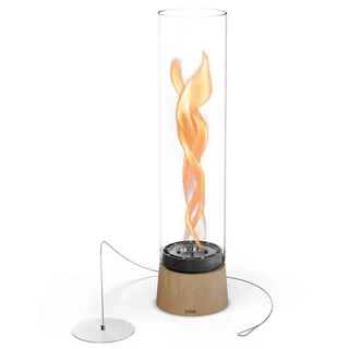 höfats Tischfeuer SPIN air (Packung, rauchfreie Tischfeuerstelle für Indoor und Outdoor), Feuerschale mit Flammenwirbel für Tischdeko, wärmende Feuersäule beige Ø 12 cm