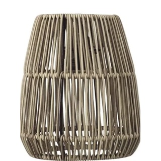 Lampenschirm Rattan für Außen grau beige PR Home Saigon 18cm für E27 Pendelaufhang
