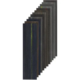 Floordirekt Teppichdielen - Teppichfliesen 25x100 cm - selbstliegend & robust, antistatisch - Fliesen Teppichboden Auslegware Teppich Fußbodenbelag für Haus & Büro (Aberdeen, Grün 82031)