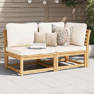 Festnight Gartensofa 2 Sitzer Balkon Lounge Klein Balkon Sofa Holz Balkonmöbel Holzsofa Sitzbank Garten Lounge Sofa Outdoor Gartenlounge Couch Gartenbank Sitzecke Loungemöbel Gartenmöbel