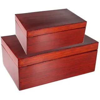 ARTRA Dekoschale Bambus Deko-Dosen 2er SET rechteckig Design Dose Dekodose Tischdeko (2 St)