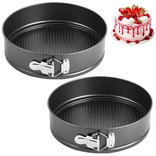LuxusKollektion Springform Springform 16cm Dunkelgrau 2 Stück, (2-tlg) grau rund | Ø 16 cm x 16 cm x 16 cm