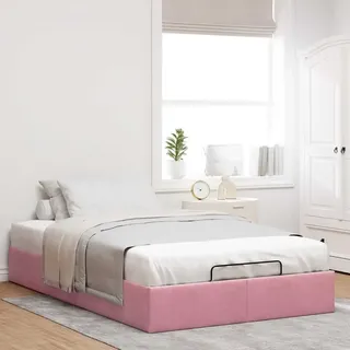 Stabli Ottoman-Bett ohne Matratze Rosa 120x200cm Samt - DE310150 - Klassische BettenJugendbett Tagesbett - Rosa