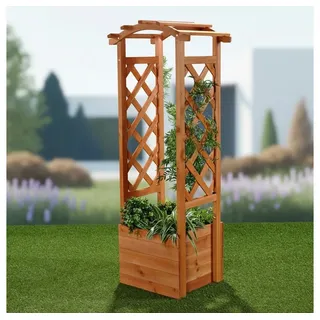 Mucola Rosenbogen Rankhilfe Spalier Pflanzkasten Rankgitter Rosenbogen Rundbogen Pergola Stück, Premium-Rosenbogen, Rosenbogen braun