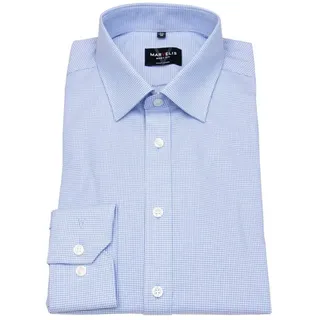 MARVELIS Businesshemd Body Fit stark tailliert Kentkragen blau 37