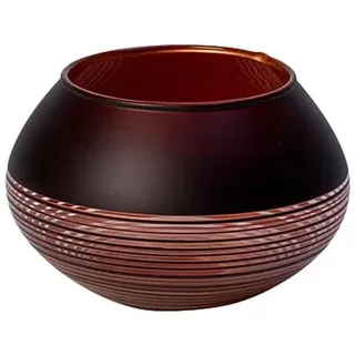 Villeroy & Boch Teelichthalter Manufacture Swirl Glas Schwarz/Bronze