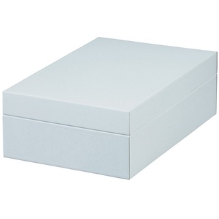 NIPS Aufbewahrungsbox PREMIUM mit flächenbündigem Deckel (1 St), weiß, B/H/T: 55 x 18,5 x 37 cm, Wellkarton, Karton, Pappe