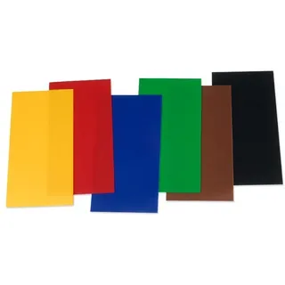 Wachsplatten / Verzierwachs Sortiment "Grundfarben" (6 Bögen / 175 x 80 x 0,5 mm) TOP QUALITÄT