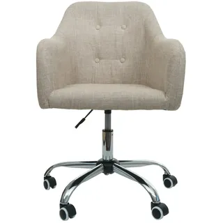 Proregal Drehstuhl Stoff creme weiß