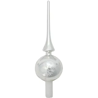 Krebs Glas Lauscha Silber glänzend
