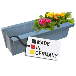 Buri Europaletten Blumenkasten Grau Pflanzkasten zum An- & Einhängen Blumentopf