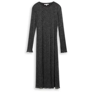 Tom Tailor Midi-Meshkleid Schwarz 34