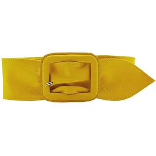 Ledergürtel ANNAMATONI Gr. 85, gelb Damen Gürtel Breite mit bezogener Schließe