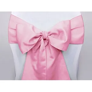 Satin Stuhlschleife/Tischläufer Satinschleife Stuhlhussen-Schleife (Rosa)