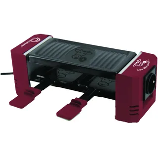 LTTLE BALANCE 8950 Happy Connect 2-4 Mouuuh...!, Raclette für 1 oder 2 Personen, Montage in Reihe von 4 Geräten möglich, PFAS-frei, antihaftbeschichtet, 320 W, Chili