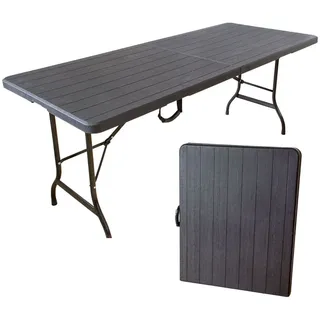 Lemodo Gartentisch Klapptisch 180 x 75 x 84 cm Schwarz