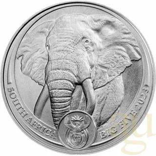 1 Unze Platinmünze Südafrika Big Five Elefant 2023