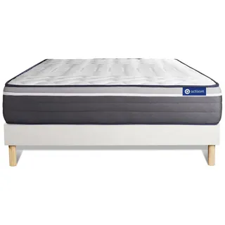 Actiflex Plus Matratze 140x200cm + Bettgestell Mit Lattenrost , Härtegrad 5 , Taschenfederkern Und Memory-schaum , Höhe : 26 Cm