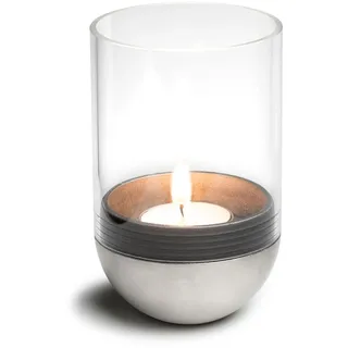 höfats Windlicht Gravity Candle Edelstahl/Glas Silber