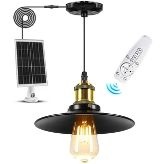 Solarlampen für Außen Innen Hängend mit hoher Helligkeit & Fernbedienung