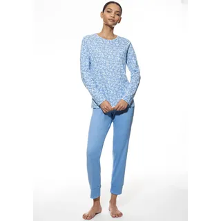 MEY Flower Meadow Pyjama Blau 44